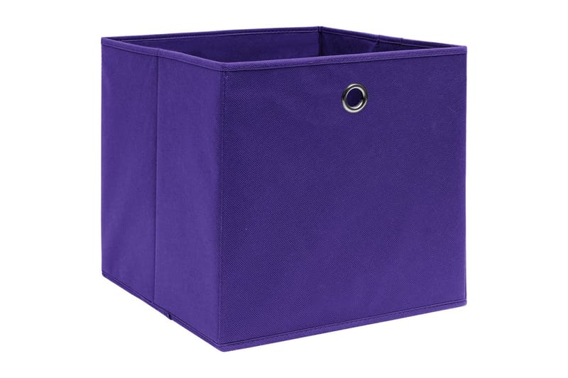 opbevaringskasser 4 stk. 28x28x28 cm uvævet stof lilla - Violet - Kurve & kasser