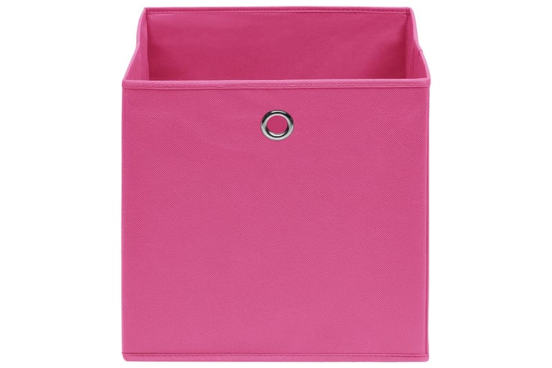 Opbevaringskasser 4 stk. 28x28x28 cm uvævet stof lyserød - Lyserød - Kurve & kasser