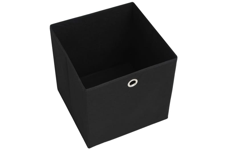 Opbevaringskasser 4 stk. 28x28x28 cm uvævet stof sort - Sort - Opbevaring - Opbevaring til småting - Kurve & kasser