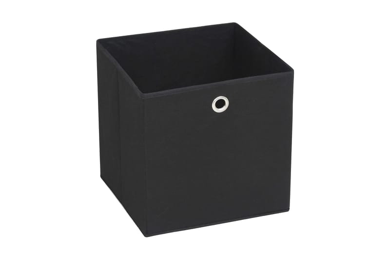 Opbevaringskasser 4 stk. 28x28x28 cm uvævet stof sort - Sort - Opbevaring - Opbevaring til småting - Kurve & kasser