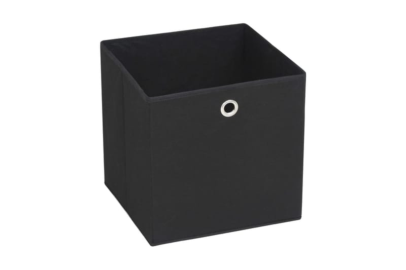 Opbevaringskasser 4 stk. 28x28x28 cm uvævet stof sort - Sort - Kurve & kasser