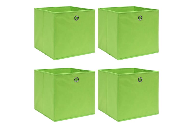 Opbevaringskasser 4 Stk. 32x32x32 Stof Grøn - Kurve & kasser