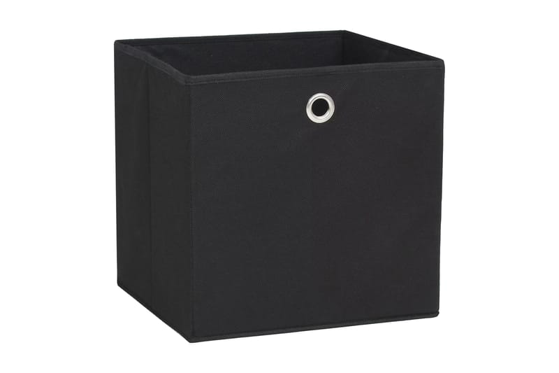 Opbevaringskasser 4 Stk. Uvævet Stof 32 X 32 X 32 Cm Sort - Sort - Opbevaring - Opbevaring til småting - Kurve & kasser