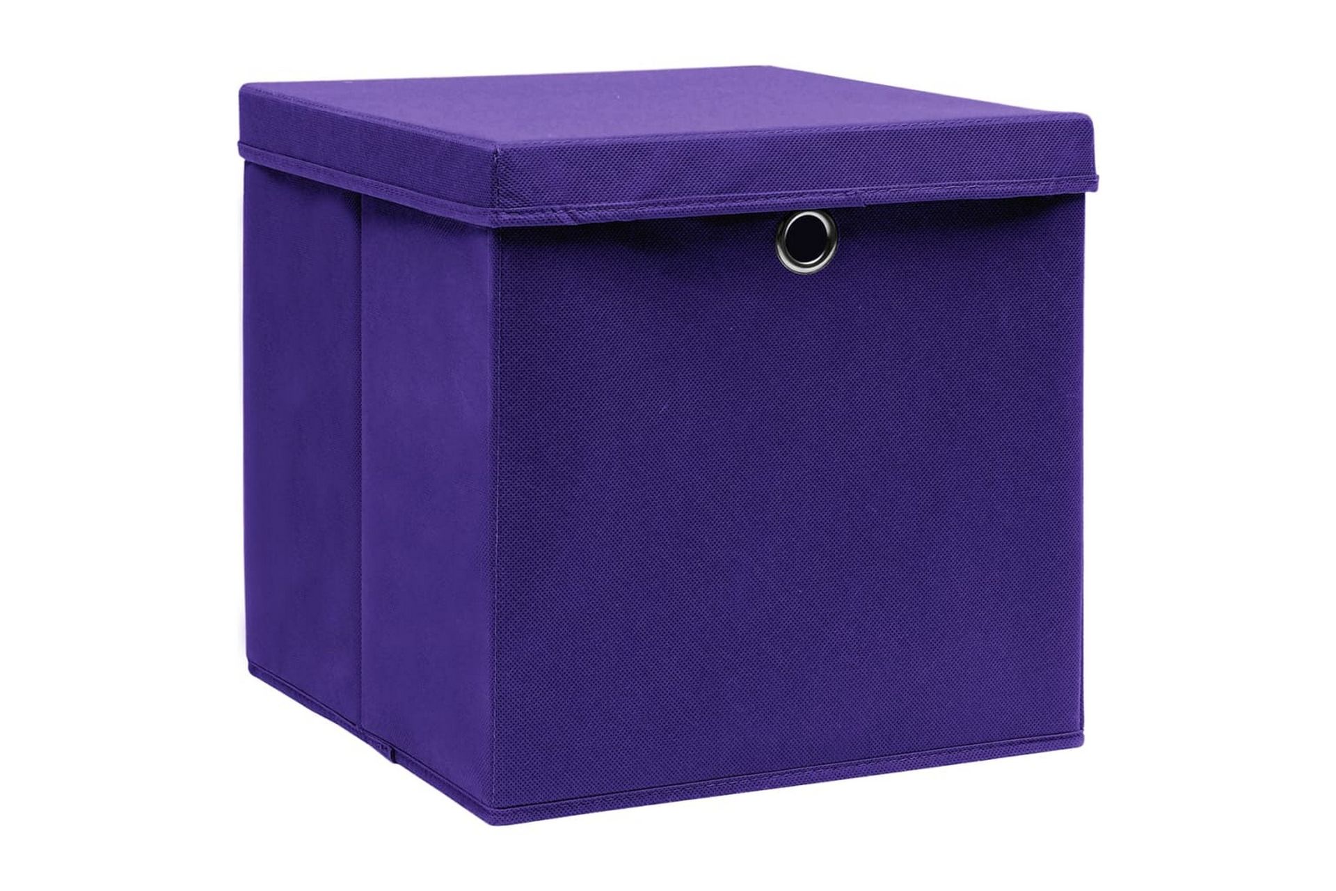 opbevaringskasser med låg 10 stk. 28x28x28 cm lilla - Violet - Opbevaring - Opbevaring til småting - Kurve & kasser