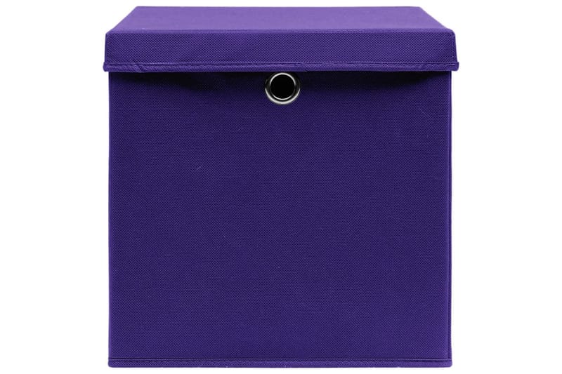 opbevaringskasser med låg 10 stk. 28x28x28 cm lilla - Violet - Opbevaring - Opbevaring til småting - Kurve & kasser