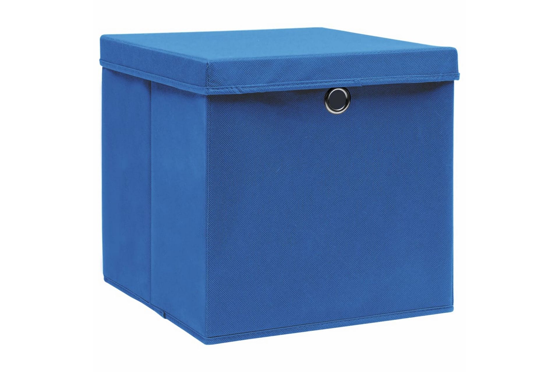 Opbevaringskasser Med Låg 4 Stk. 32x32x32 Stof Blå - Opbevaring - Opbevaring til småting - Kurve & kasser