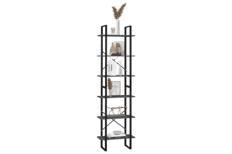 opbevaringsreoler 2 stk. 60x30x210 cm spånplade grå - Grå - Opbevaring - Opbevaring til småting - Kurve & kasser