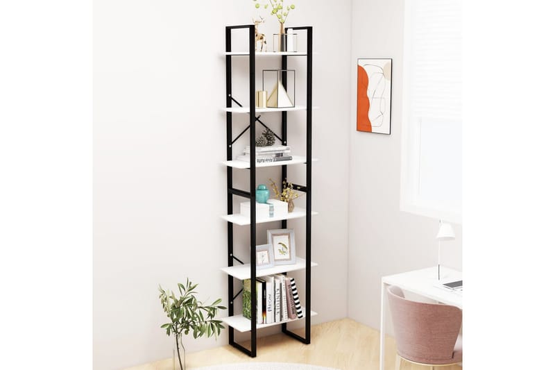 opbevaringsreoler 2 stk. 60x30x210 cm spånplade hvid - Hvid - Opbevaring - Opbevaring til småting - Kurve & kasser