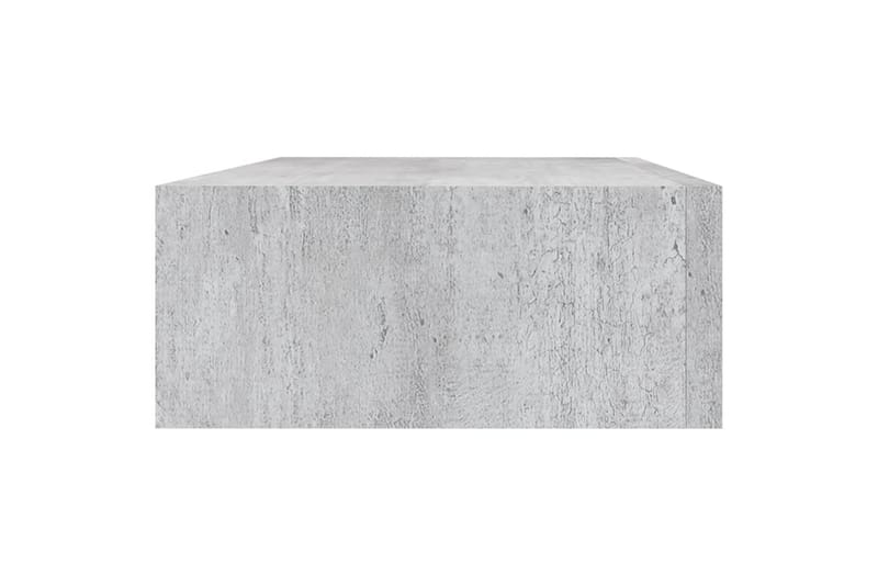 væghængt hylde med skuffe 40x23,5x10 cm MDF betongrå - Grå - Opbevaring - Opbevaring til småting - Kurve & kasser