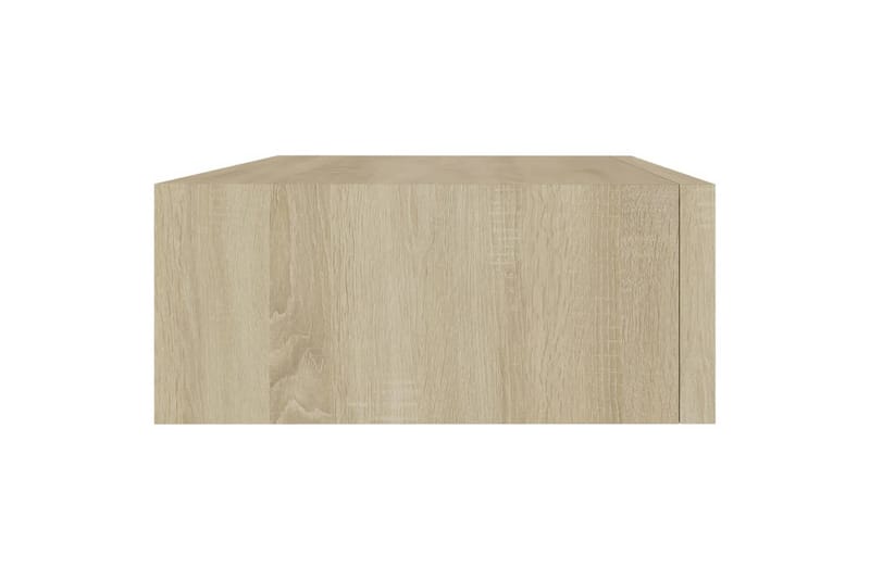 væghængt hylde med skuffe 40x23,5x10 cm MDF egetræsfarve - Brun - Opbevaring - Opbevaring til småting - Kurve & kasser