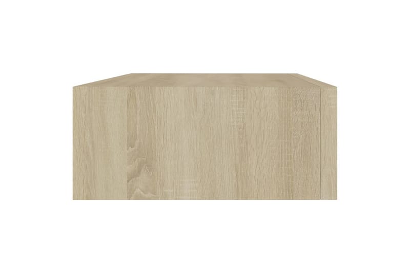 væghængt hylde med skuffe 40x23,5x10 cm MDF egetræsfarve - Brun - Kurve & kasser