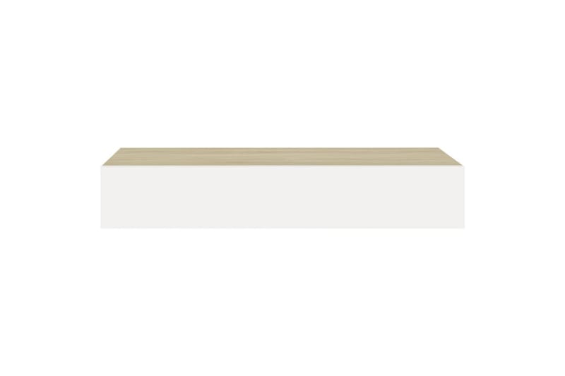 væghængte hylder m. skuffe 2 stk. 60x23,5x10 cm MDF - Grå - Opbevaring - Opbevaring til småting - Kurve & kasser