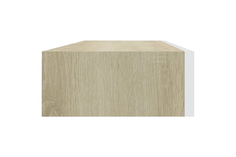væghængte hylder m. skuffe 2 stk. 60x23,5x10 cm MDF - Grå - Opbevaring - Opbevaring til småting - Kurve & kasser