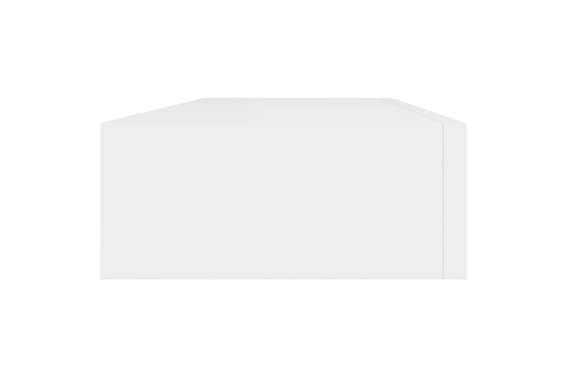 væghængte hylder med skuffe 2 stk. 60x23,5x10 cm MDF hvid - Hvid - Opbevaring - Opbevaring til småting - Kurve & kasser