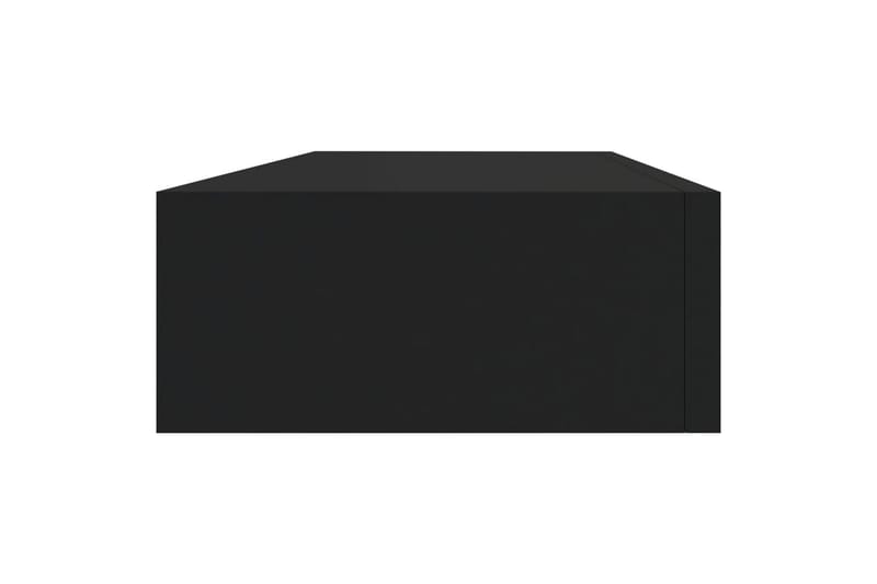 væghængte hylder med skuffe 2 stk. 60x23,5x10 cm MDF sort - Sort - Opbevaring - Opbevaring til småting - Kurve & kasser