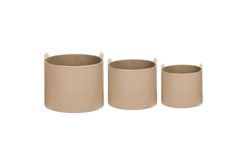 Kurv Aram sæt af 3 Beige - Beige - Opbevaring - Opbevaring til småting - Kurve - Flettet kurv & rattankurv