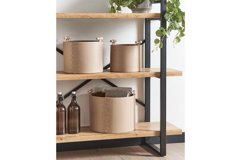 Kurv Aram sæt af 3 Beige - Beige - Opbevaring - Opbevaring til småting - Kurve - Flettet kurv & rattankurv