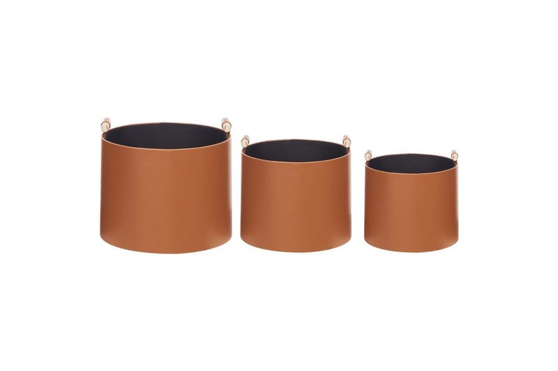 Kurv Aram sæt af 3 Brun - Brun - Opbevaring - Opbevaring til småting - Kurve - Flettet kurv & rattankurv