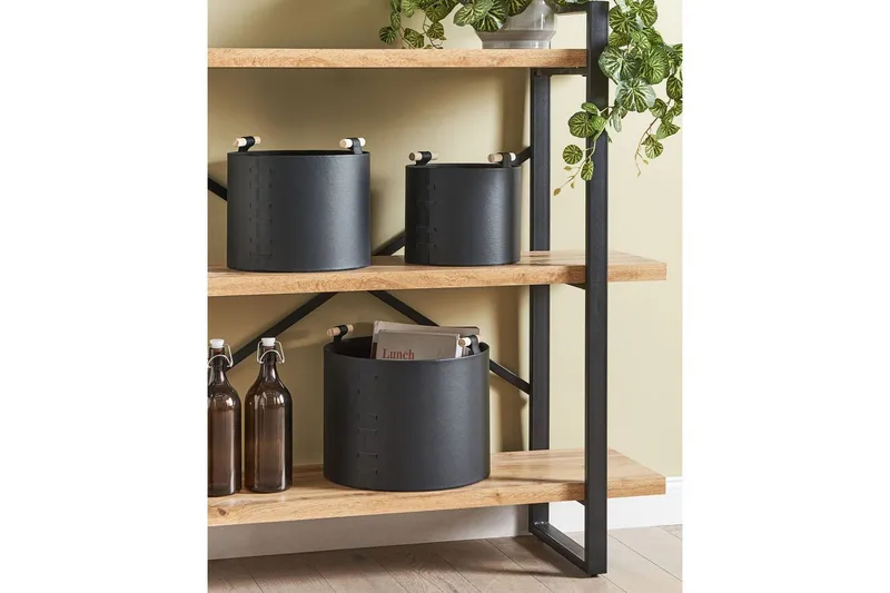 Kurv Aram sæt af 3 Sort - Sort - Opbevaring - Opbevaring til småting - Kurve - Flettet kurv & rattankurv