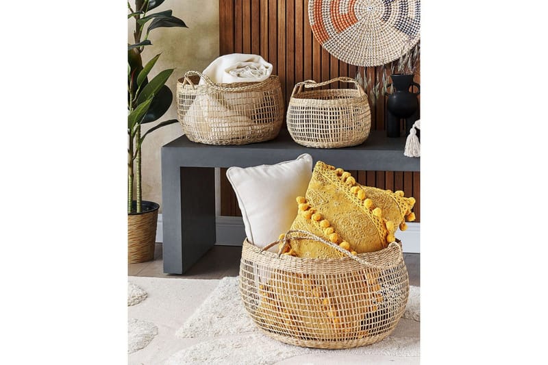 Kurv Arapaima sæt af 3 - Opbevaring - Opbevaring til småting - Kurve - Flettet kurv & rattankurv