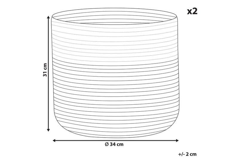 Kurv Ardesen sæt af 2 - Opbevaring - Opbevaring til småting - Kurve - Flettet kurv & rattankurv