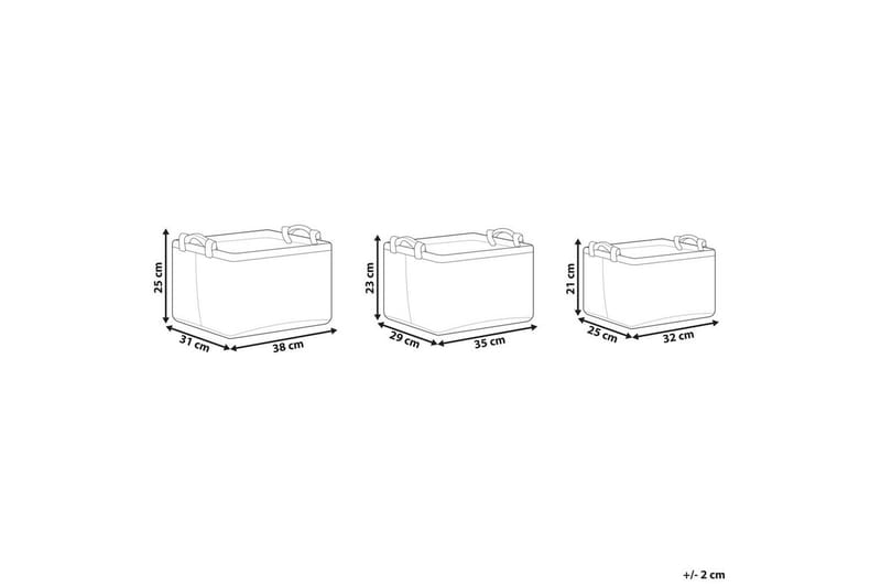 Kurv Baysai sæt af 3 - Opbevaring - Opbevaring til småting - Kurve - Flettet kurv & rattankurv