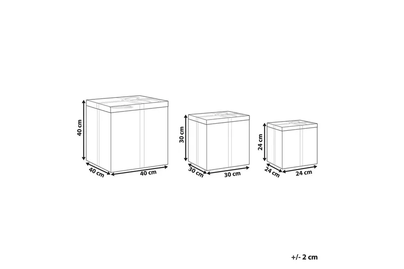 Kurv Cadeau sæt á 3 - Opbevaring - Opbevaring til småting - Kurve - Flettet kurv & rattankurv