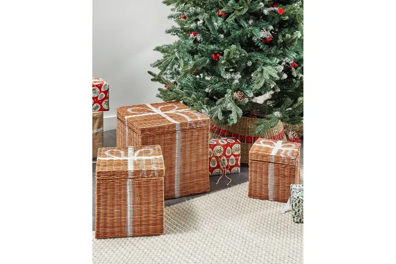 Kurv Cadeau sæt á 3 - Opbevaring - Opbevaring til småting - Kurve - Flettet kurv & rattankurv