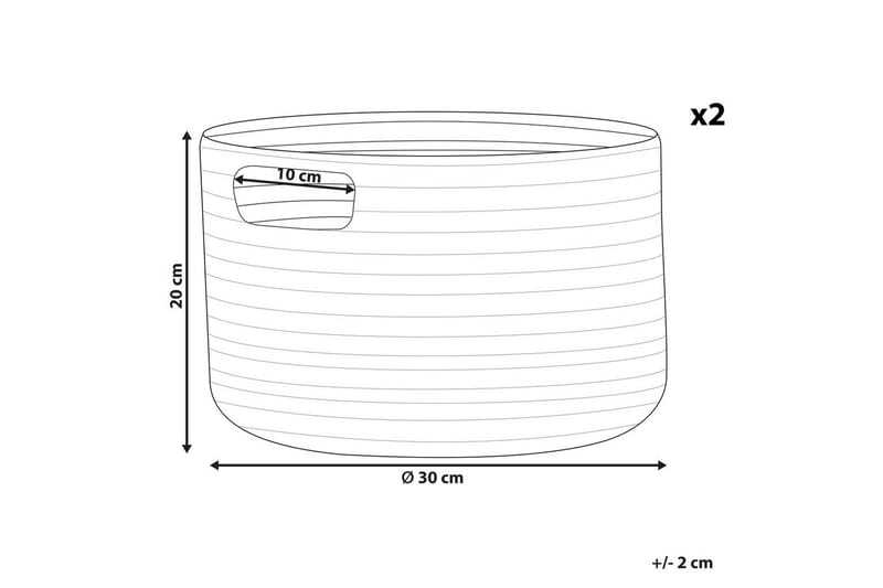 Kurv Chiniot sæt på 2 Rosa - Rosa - Opbevaring - Opbevaring til småting - Kurve - Flettet kurv & rattankurv