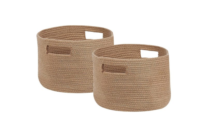 Kurv Chiniot sæt på 2 Beige/naturlig - Beige/naturlig - Opbevaring - Opbevaring til småting - Kurve - Flettet kurv & rattankurv
