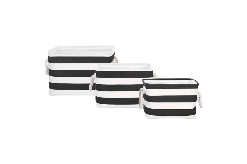 Kurv Darqab sæt á 3 Sort, Hvid, Sort, Hvid