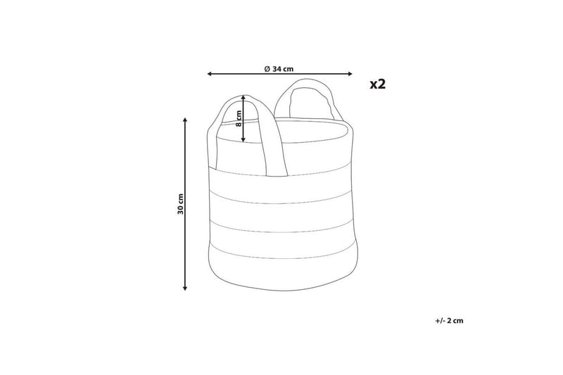 Kurv Gerede sæt af 2 - Opbevaring - Opbevaring til småting - Kurve - Flettet kurv & rattankurv