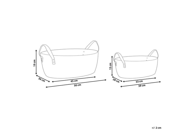 Kurv Gissar sæt af 2 - Opbevaring - Opbevaring til småting - Kurve - Flettet kurv & rattankurv