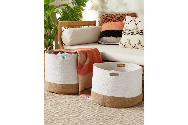 Kurv Kahan sæt af 2 - Opbevaring - Opbevaring til småting - Kurve - Flettet kurv & rattankurv