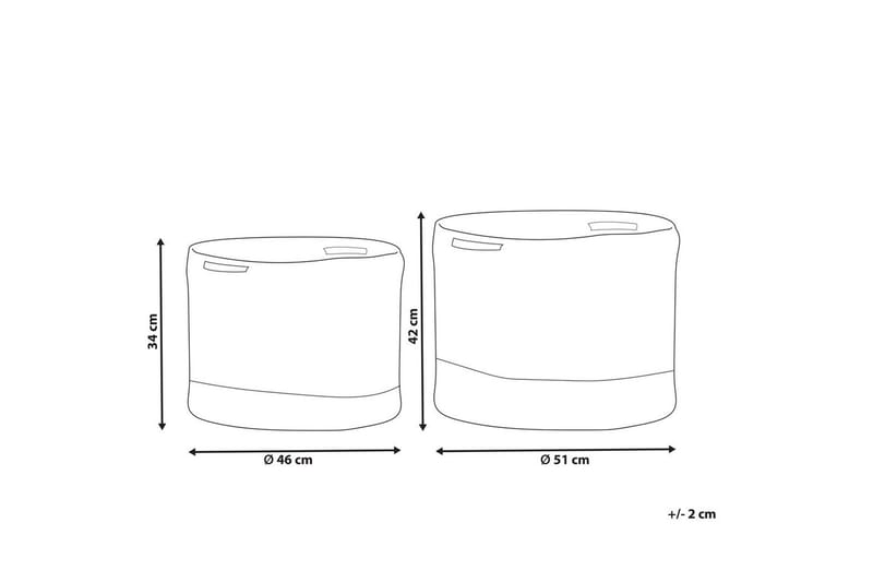 Kurv Kahan sæt af 2 - Opbevaring - Opbevaring til småting - Kurve - Flettet kurv & rattankurv