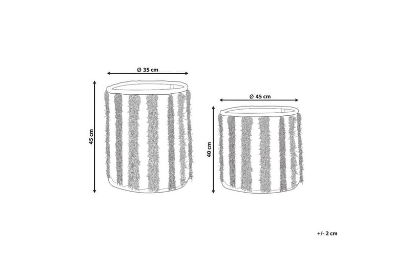 Kurv Kakki sæt af 2 - Opbevaring - Opbevaring til småting - Kurve - Flettet kurv & rattankurv
