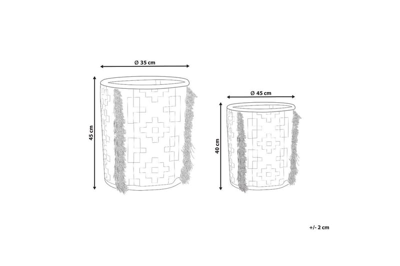 Kurv Kalai sæt af 2 - Opbevaring - Opbevaring til småting - Kurve - Flettet kurv & rattankurv