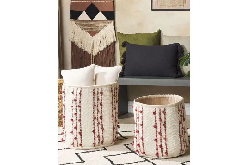 Kurv Khel sæt af 2 - Opbevaring - Opbevaring til småting - Kurve - Flettet kurv & rattankurv