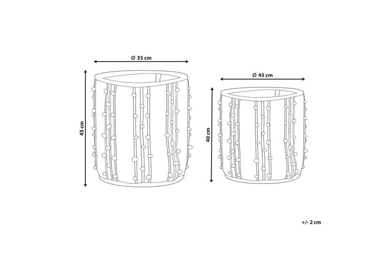 Kurv Khel sæt af 2 - Opbevaring - Opbevaring til småting - Kurve - Flettet kurv & rattankurv