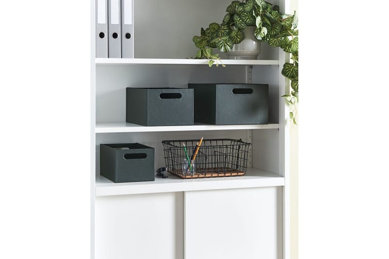 Kurv Larsa sæt af 3 Grå - Grå - Opbevaring - Opbevaring til småting - Kurve - Flettet kurv & rattankurv