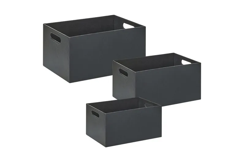 Kurv Larsa sæt af 3 Grå, Grå