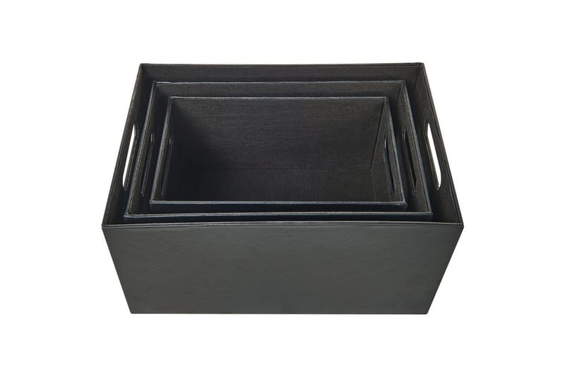 Kurv Larsa sæt af 3 Grå - Grå - Opbevaring - Opbevaring til småting - Kurve - Flettet kurv & rattankurv