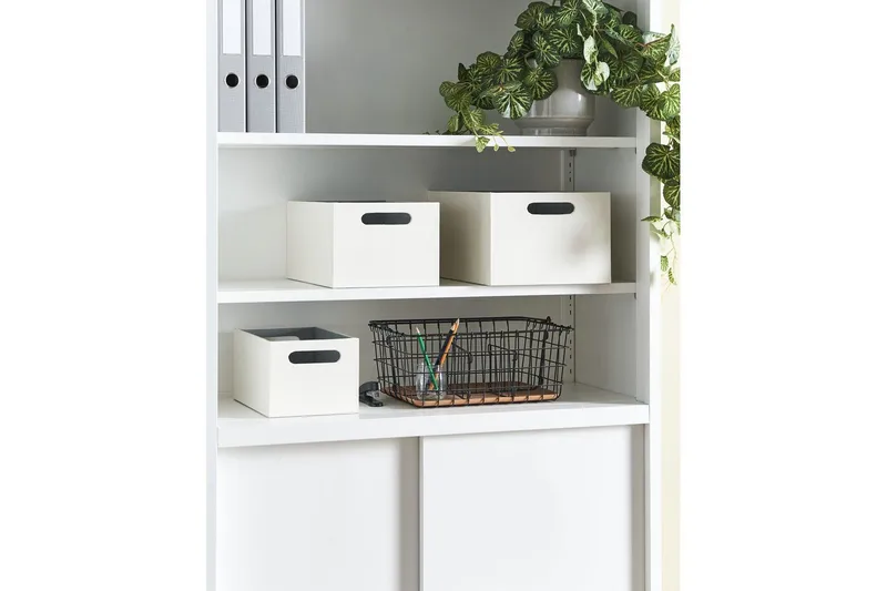 Kurv Larsa sæt af 3 Hvid - Hvid - Opbevaring - Opbevaring til småting - Kurve - Flettet kurv & rattankurv