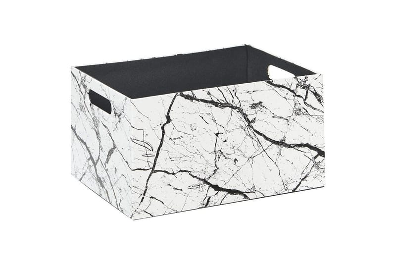 Kurv Larsa sæt af 3 Hvid/Sort - Hvid/Sort - Opbevaring - Opbevaring til småting - Kurve - Flettet kurv & rattankurv