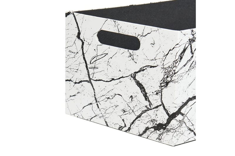 Kurv Larsa sæt af 3 Hvid/Sort - Hvid/Sort - Opbevaring - Opbevaring til småting - Kurve - Flettet kurv & rattankurv