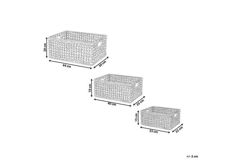 Kurv Minnow sæt om 3 - Opbevaring - Opbevaring til småting - Kurve - Flettet kurv & rattankurv