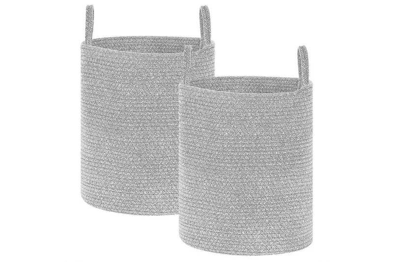 Kurv Saryk sæt af 2 Grå, Grå