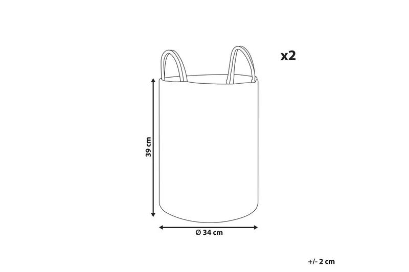 Kurv Saryk sæt af 2 Grå - Grå - Opbevaring - Opbevaring til småting - Kurve - Flettet kurv & rattankurv