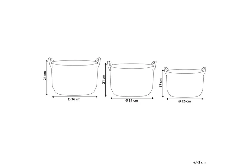 Kurv Sayjar sæt af 3 - Opbevaring - Opbevaring til småting - Kurve - Flettet kurv & rattankurv