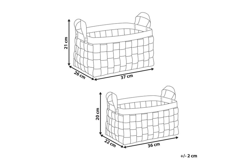 Kurv Sippar sæt af 2 Brun - Brun - Opbevaring - Opbevaring til småting - Kurve - Flettet kurv & rattankurv